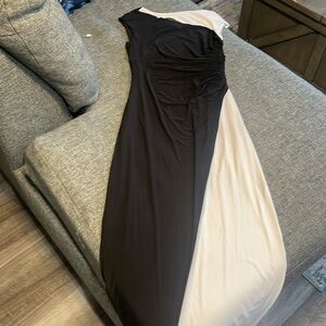 Ralph Lauren Evening Dress- Black Tie / Floor Length - Black and White Dress